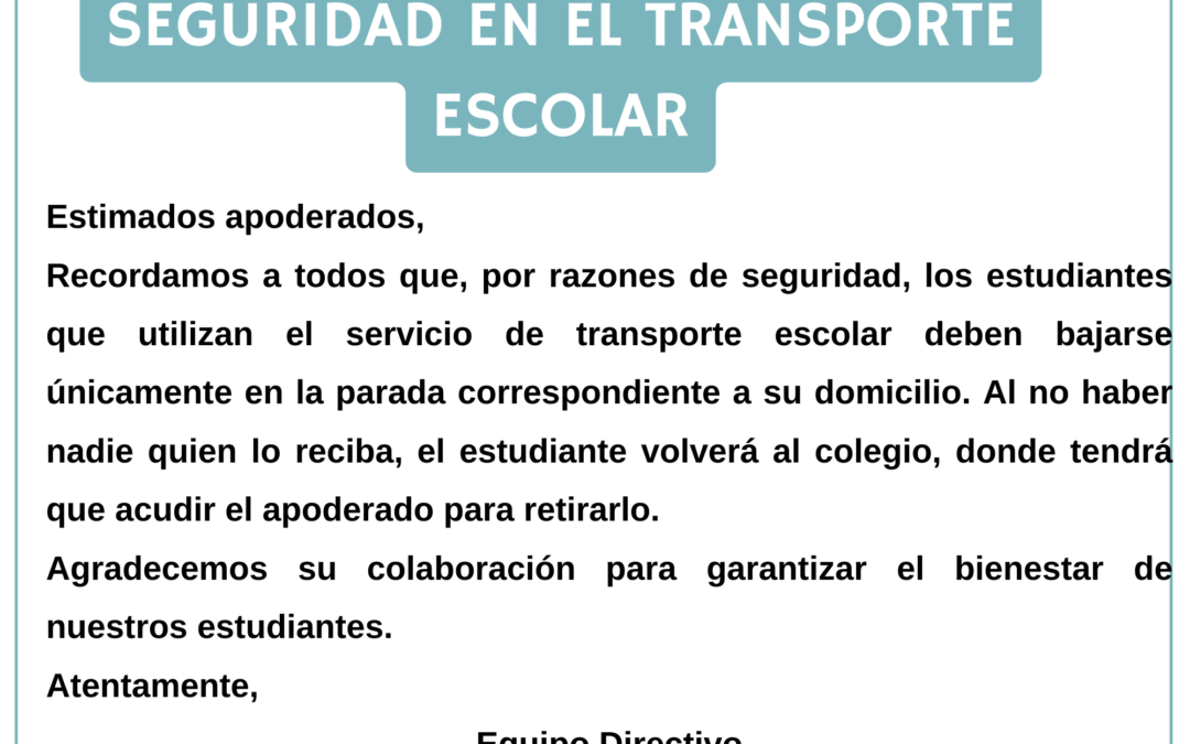 Seguridad Transporte Escolar