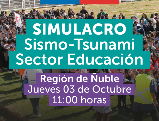 Simulacro de Sismo solicitado por SENAPRED para todos los Establecimientos educacionales de la Región de Ñuble
